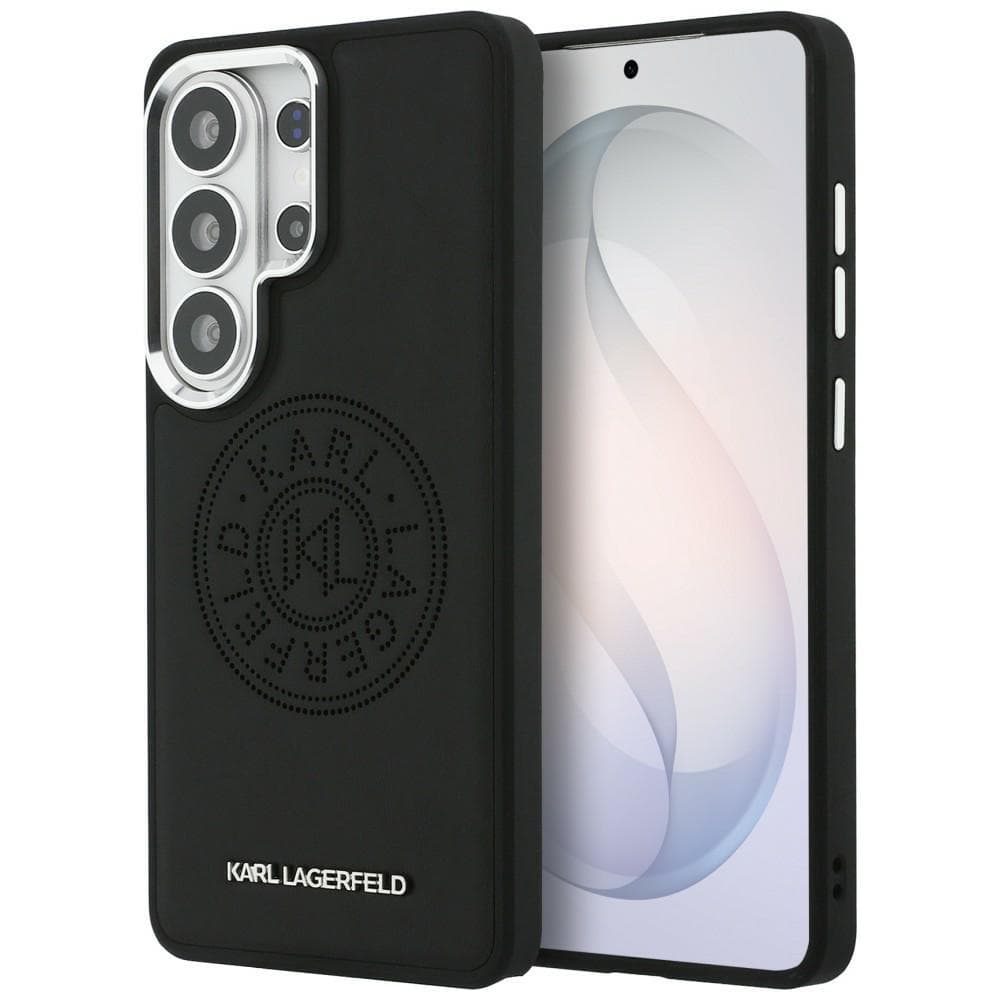 Kryt Karl Lagerfeld - Wrapped Leather with Karl Round Point Logo MagSafe - Samsung Galaxy S26 Ultra černý - náhled 1