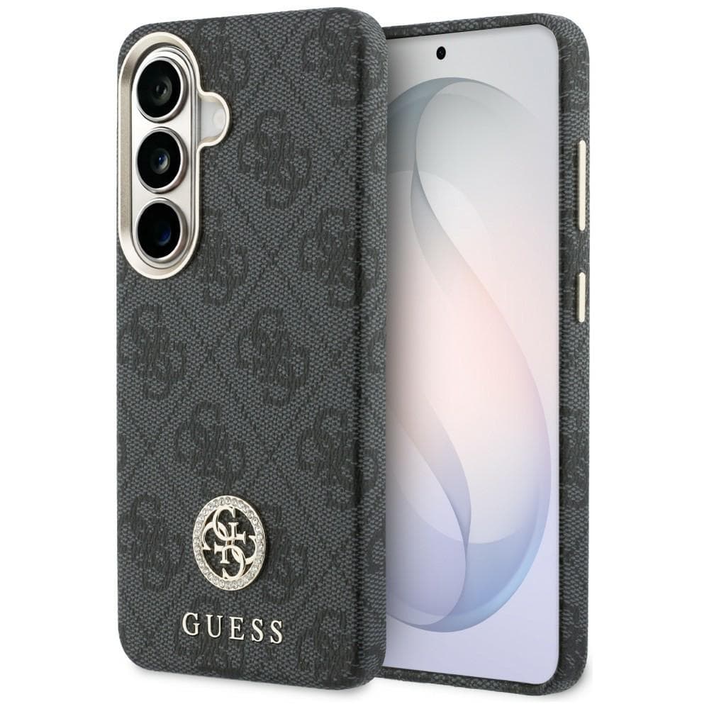 Kryt Guess - Rhinestone Round Logo MagSafe - Samsung Galaxy S26 černý - náhled 1