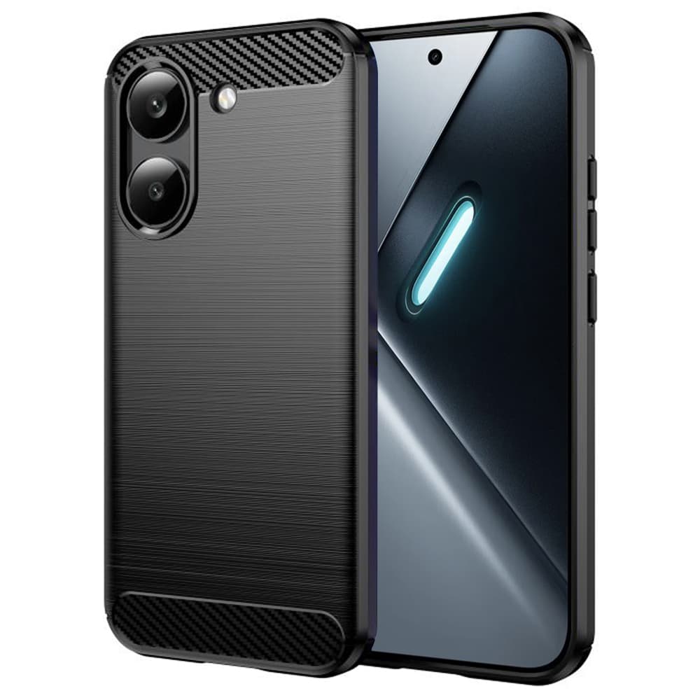Kryt Techsuit Carbon Silicone pro Xiaomi Poco X8 Pro černý - náhled 1