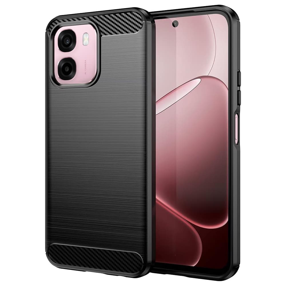 Kryt Techsuit Carbon Silicone pro Oppo A6 4G černý - náhled 1