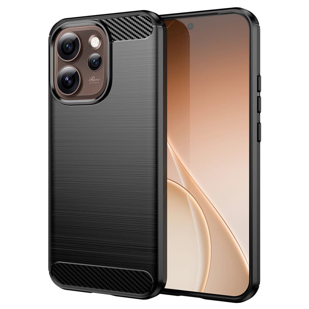 Kryt Techsuit Carbon Silicone pro Oppo Reno15 Pro Max černý - náhled 1