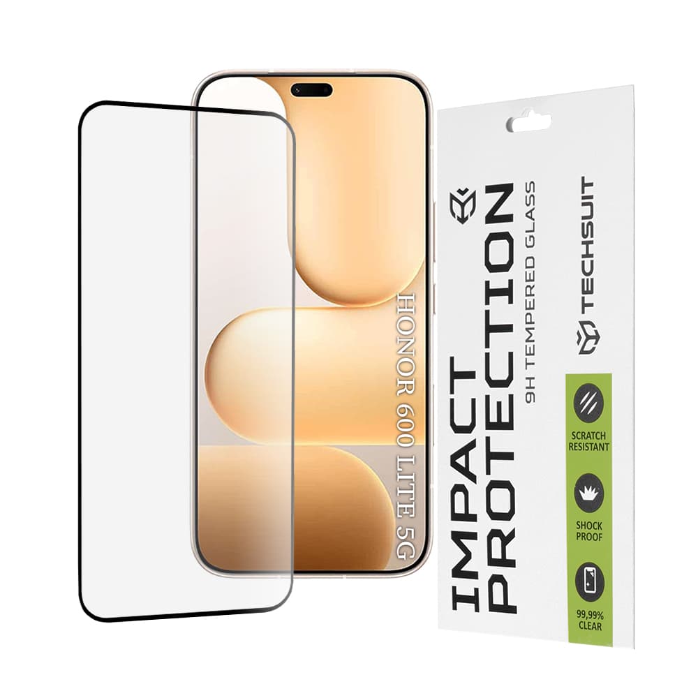 Tvrzené sklo Techsuit 111D Full Cover / Full Glue pro Honor 600 Lite černé - náhled 1