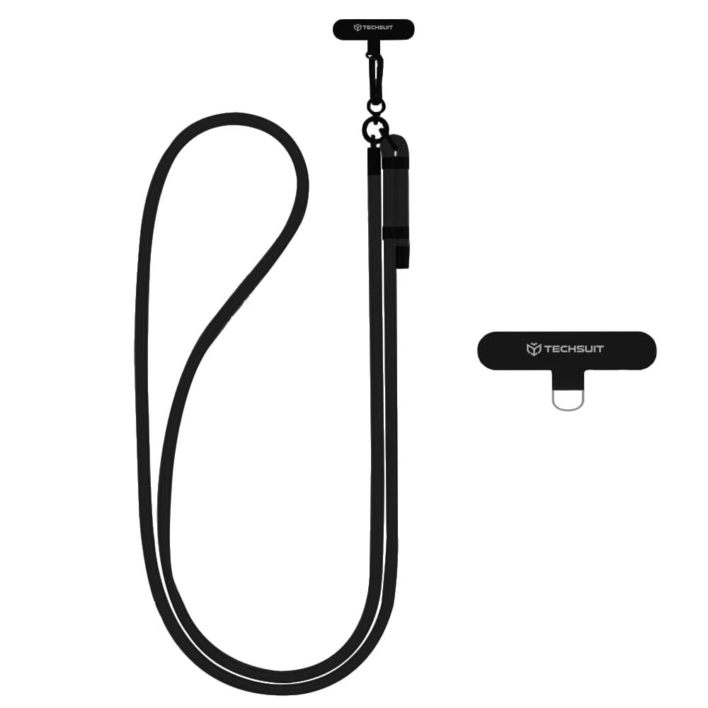 Šňůrka na mobil Techsuit Rope Crossbody Strap onyxově šedá - náhled 1