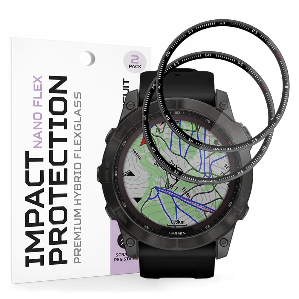 Ochranná fólie Techsuit Nano Flex (2 ks) na Garmin Fenix 7X černá - náhled 1