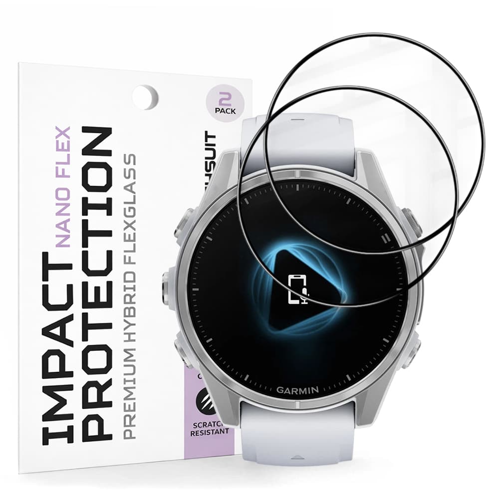 Ochranná fólie Techsuit Nano Flex (2 ks) na Garmin Fenix 8 43mm černá - náhled 1