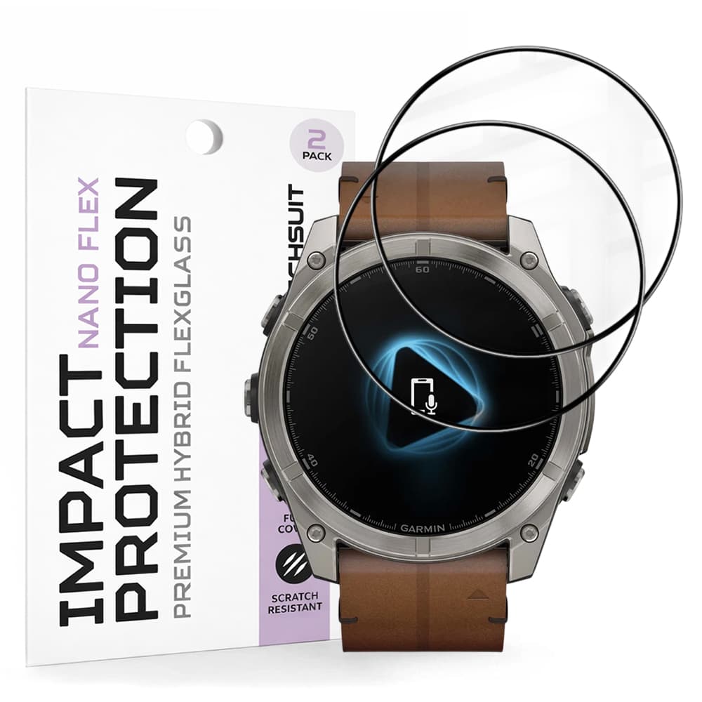 Ochranná fólie Techsuit Nano Flex (2 ks) na Garmin Fenix 8 / Fenix 8 Pro 51mm černá - náhled 1