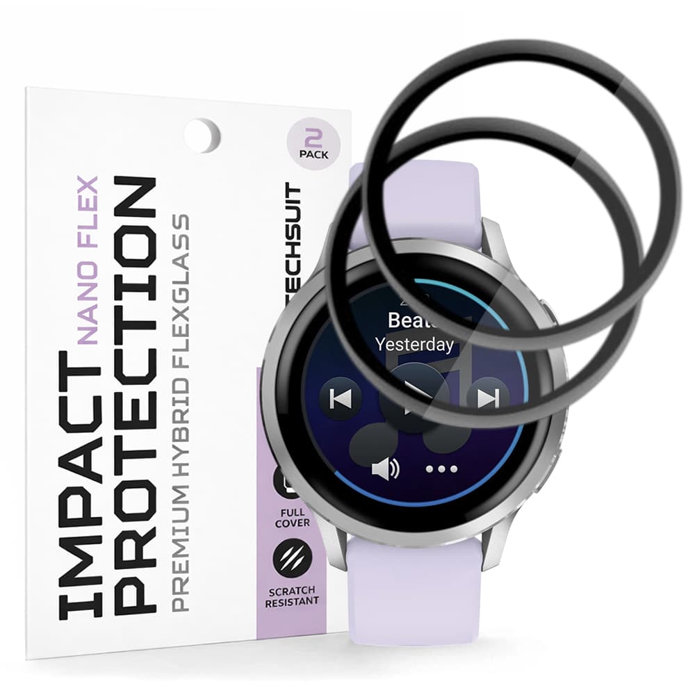 Ochranná fólie Techsuit Nano Flex (2 ks) na Garmin Venu 4 41mm černá - náhled 1