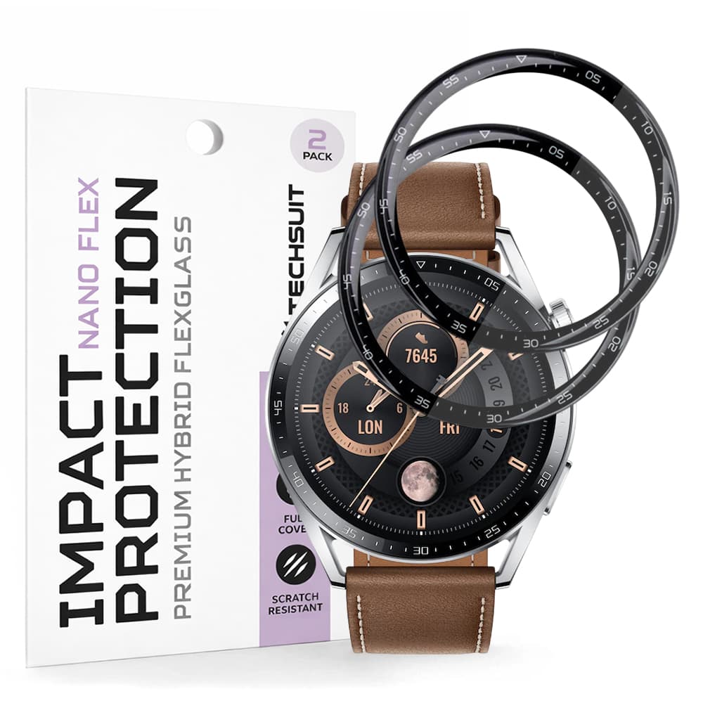 Ochranná fólie Techsuit Nano Flex (2 ks) na Huawei Watch GT 3 46mm černá - náhled 1