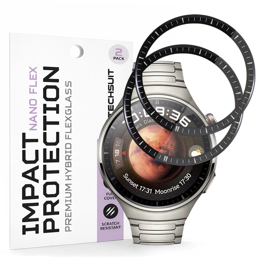 Ochranná fólie Techsuit Nano Flex (2 ks) na Huawei Watch 4 Pro černá - náhled 1