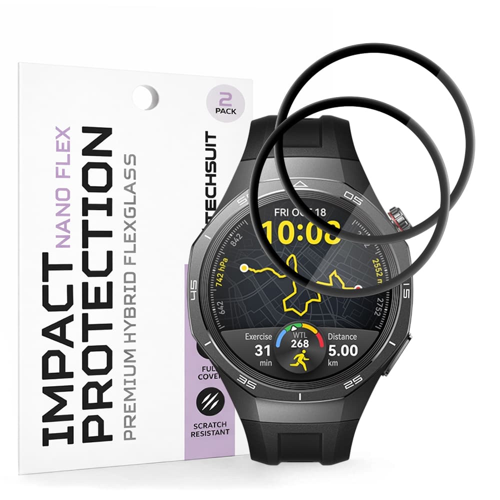 Ochranná fólie Techsuit Nano Flex (2 ks) na Huawei Watch GT 5 Pro 46mm černá - náhled 1