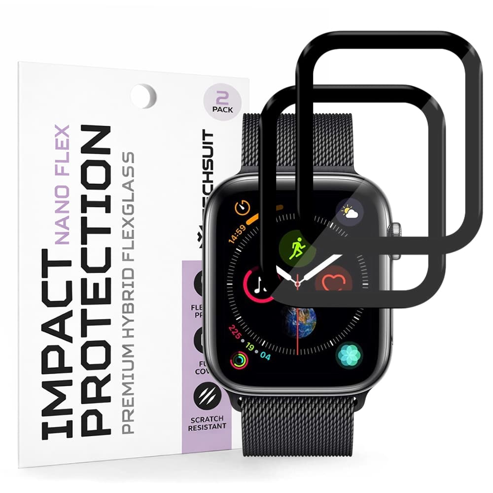 Fólie Techsuit Nano Flex (2 pack) Apple Watch 4 / 5 / 6 / SE / SE 2 / SE 3 44mm černá - náhled 1