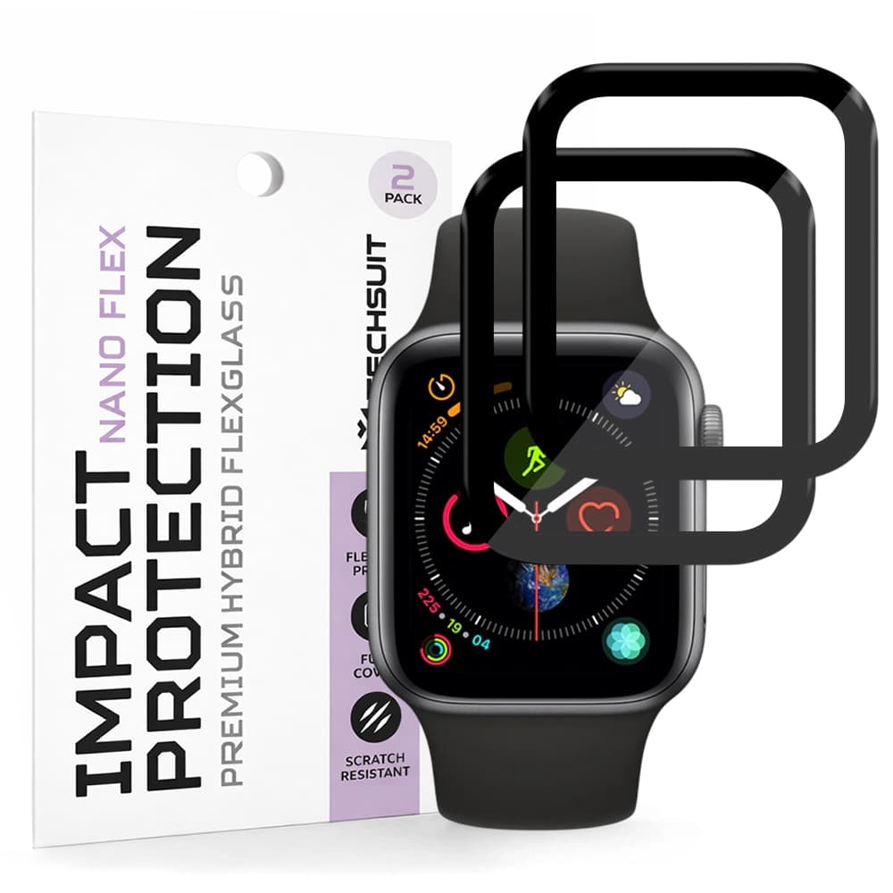 Fólie Techsuit Nano Flex (2 pack) Apple Watch 4 / 5 / 6 / SE / SE 2 / SE 3 40mm černá - náhled 1