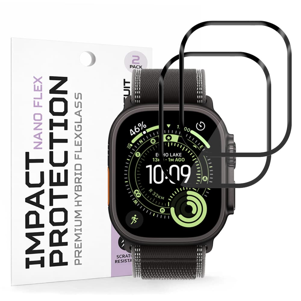 Fólie Techsuit Nano Flex (2 pack) Apple Watch Ultra / Ultra 2 / Ultra 3 černá - náhled 1