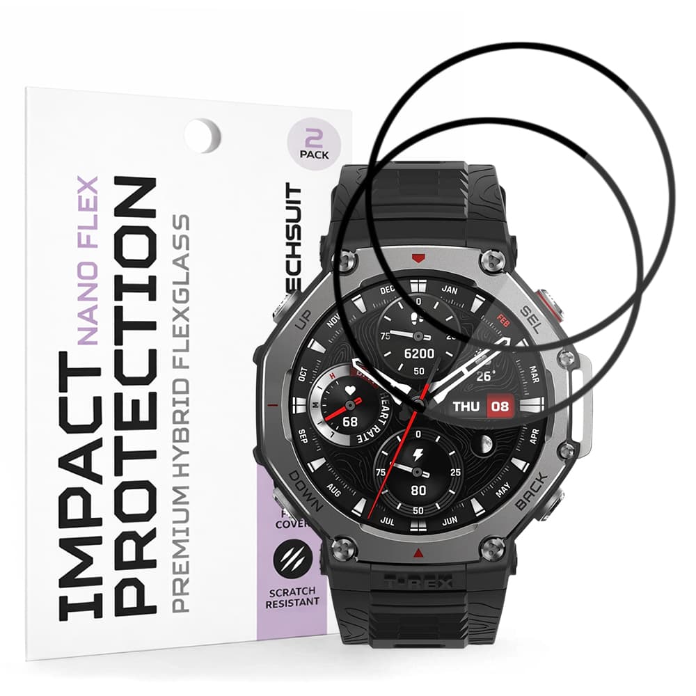 Fólie Techsuit Nano Flex (2 pack) Amazfit T-Rex 3 černá - náhled 1