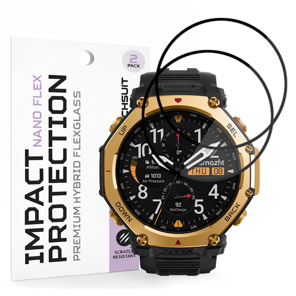 Fólie Techsuit Nano Flex (2 pack) Amazfit T-Rex 3 Pro 48mm černá - náhled 1