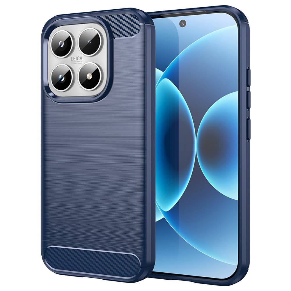 Kryt Techsuit Carbon Silicone Xiaomi 17 modrý - náhled 1