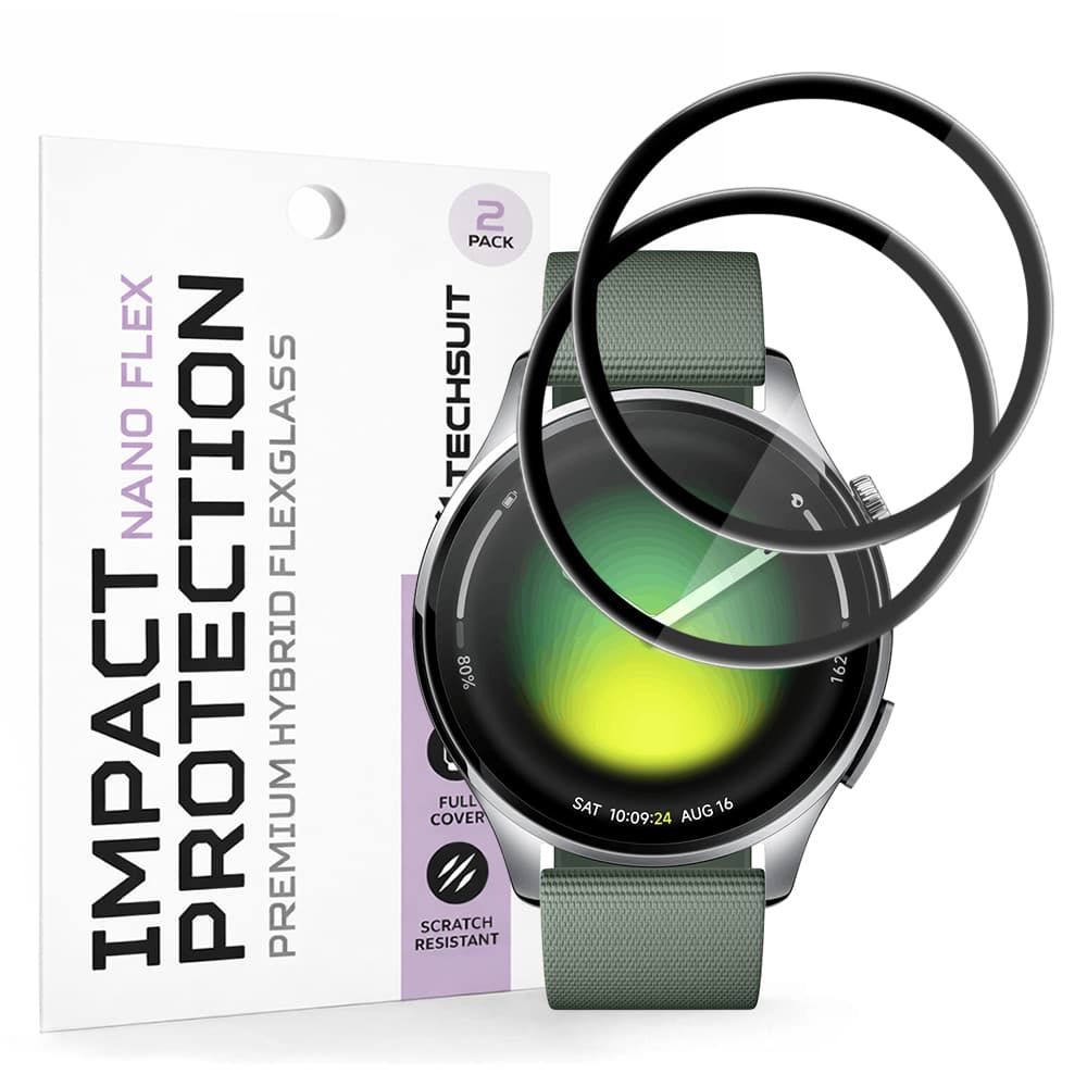 Ochranná fólie Techsuit Nano Flex 2 pack Xiaomi Watch 5 47mm černá - náhled 1