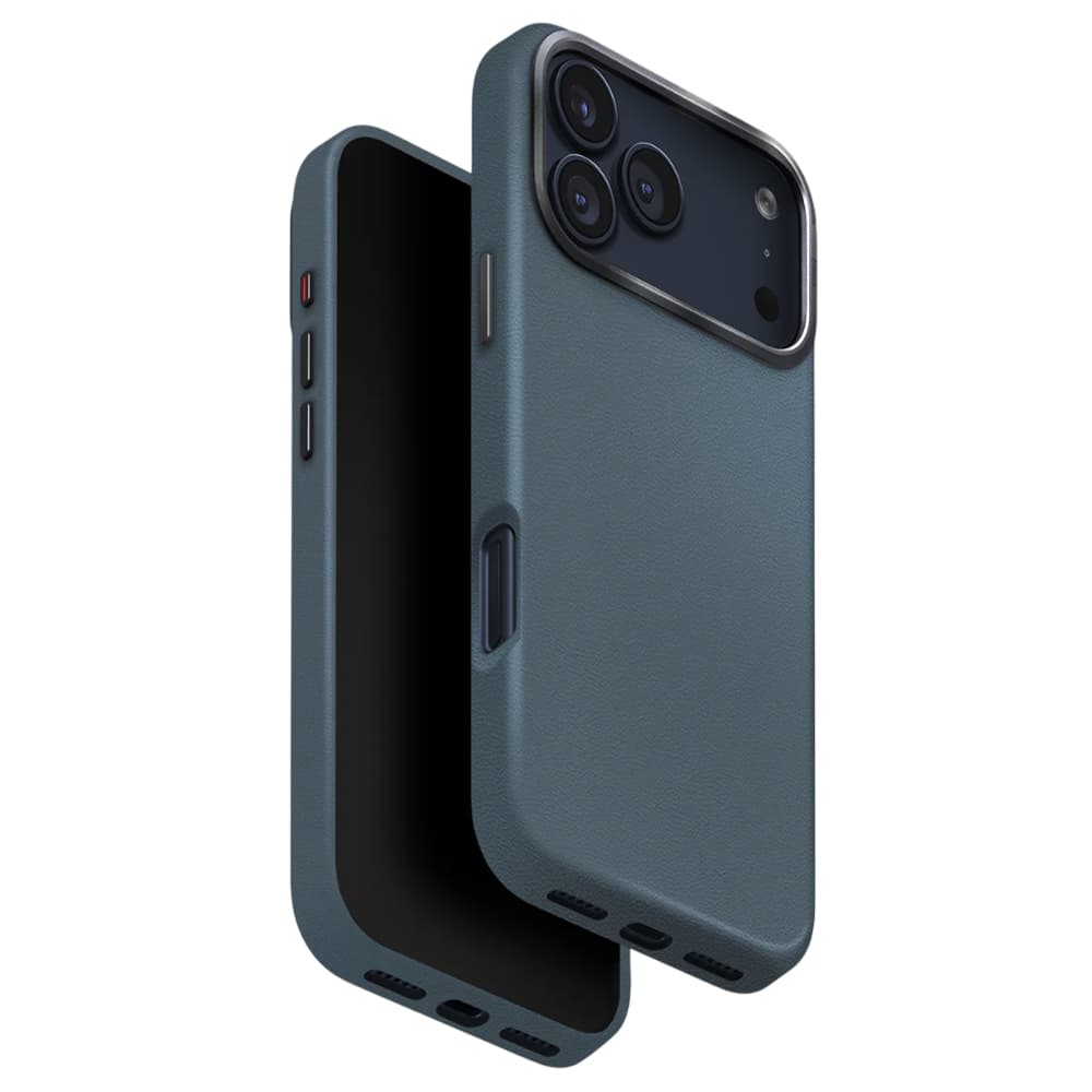 Kryt UNIQ Lyden Leatherette iPhone 17 Pro Max ocelově modrozelený - náhled 1