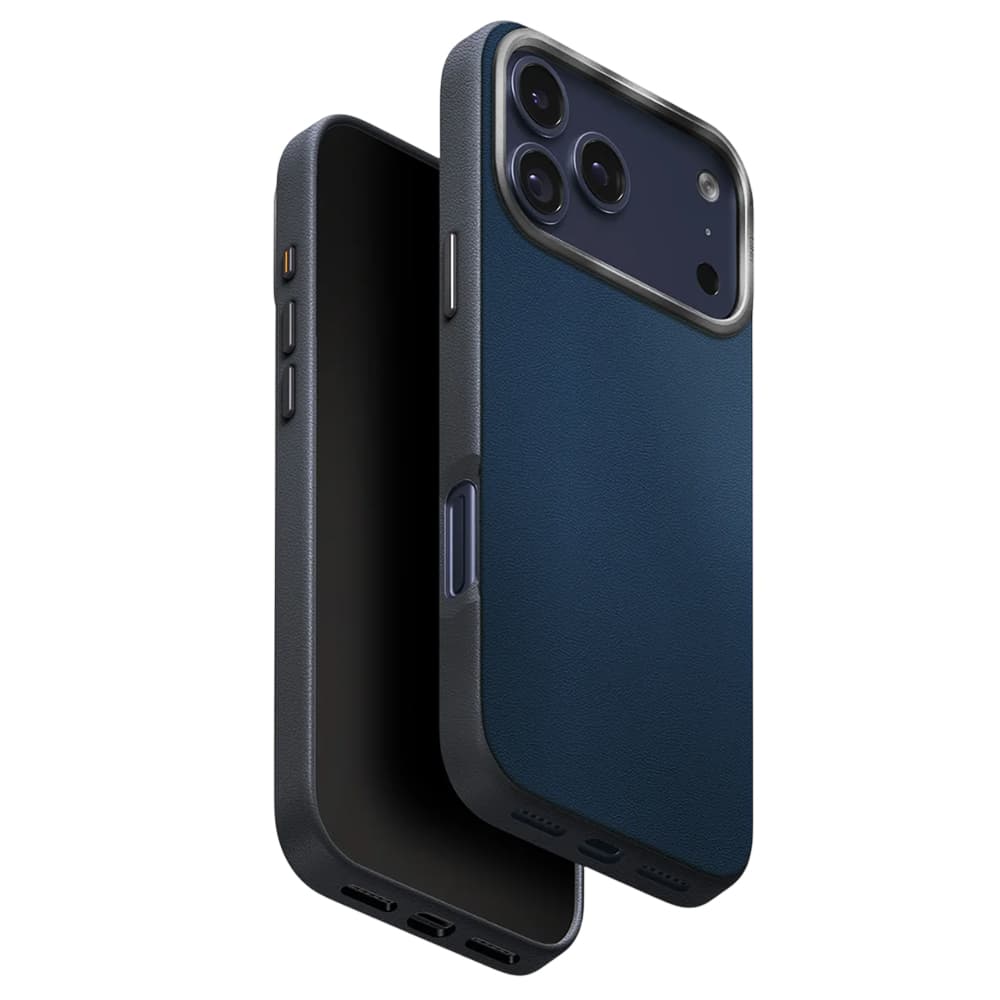 Kryt UNIQ Lyden Leatherette iPhone 17 Pro modrý černý - náhled 1