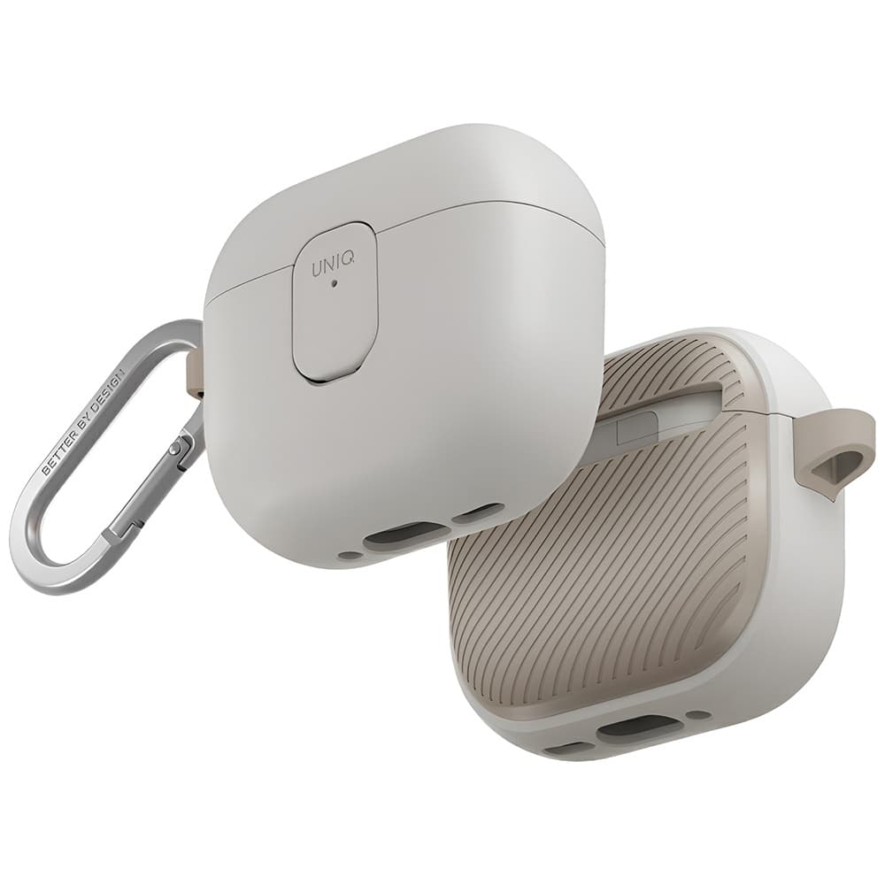 Kryt UNIQ Clyde Series AirPods 4 šedobéžový - náhled 1