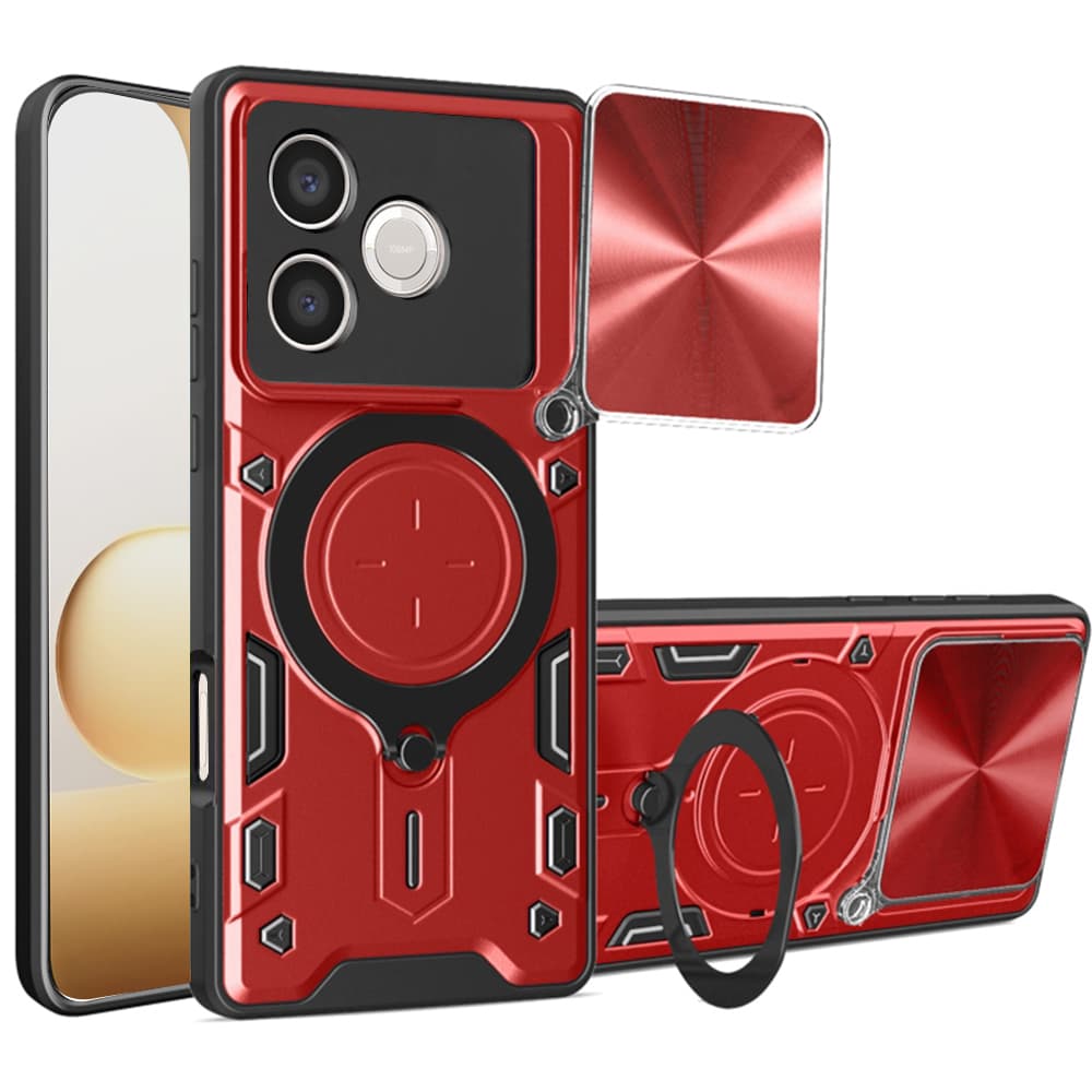 Kryt Techsuit CamGuard Pro pro Honor 600 Lite červený - náhled 1