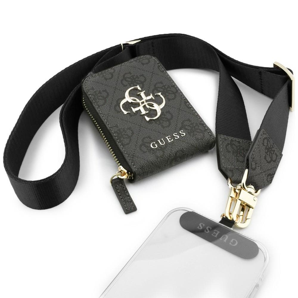 Univerzální řemínek Guess 4G Metal Logo s malou peněženkou černý - náhled 1