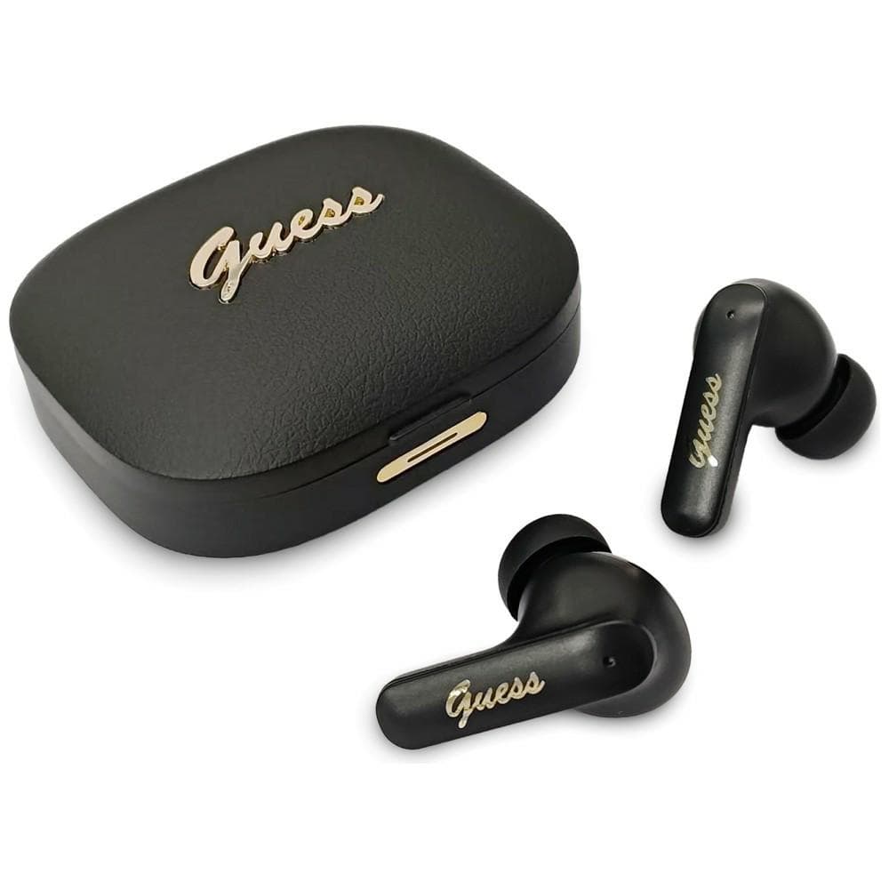 Bezdrátová sluchátka Guess Script Metal Logo (GUTWSX45PGSK) černá - náhled 1