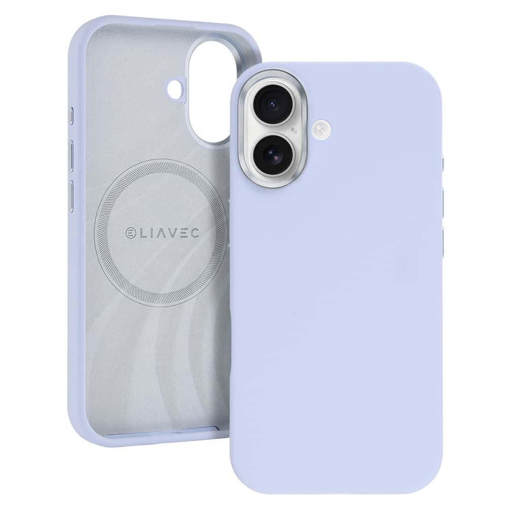 Silikonový kryt Liavec Silky s kovovým rámečkem fotoaparátu pro Apple iPhone 17 modrý - náhled 1