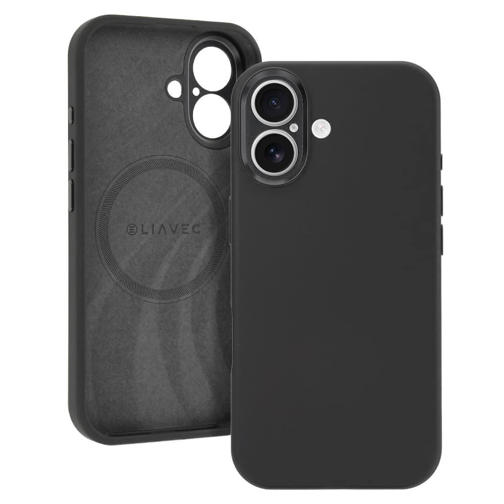Kryt Liavec Silk Shield s kovovým rámečkem fotoaparátu pro Apple iPhone 17 černý - náhled 1