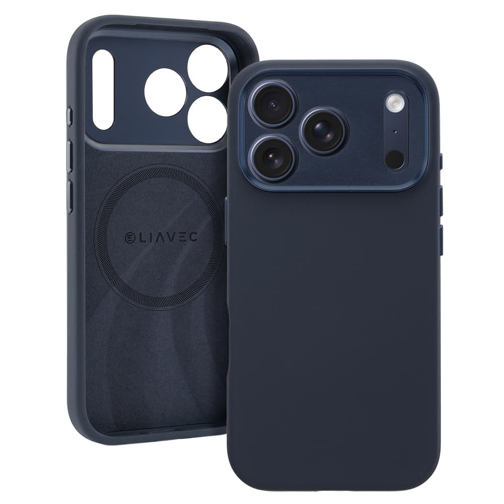 Kryt Liavec Silk Shield s kovovým rámečkem fotoaparátu pro Apple iPhone 17 Pro námořnicky modrý - náhled 1
