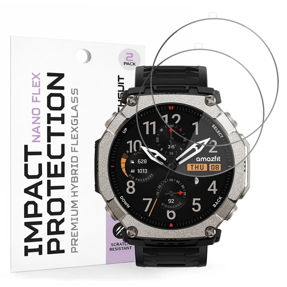 Ochranná fólie Techsuit - Nano Flex (2 pack) - Amazfit T-Rex Ultra 2 - černá - náhled 1