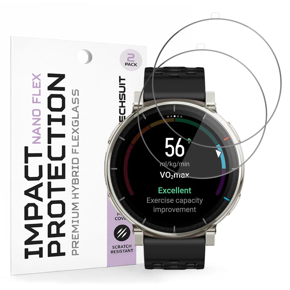 Ochranná fólie Techsuit - Nano Flex (2 pack) - Amazfit Active 3 Premium - černá - náhled 1