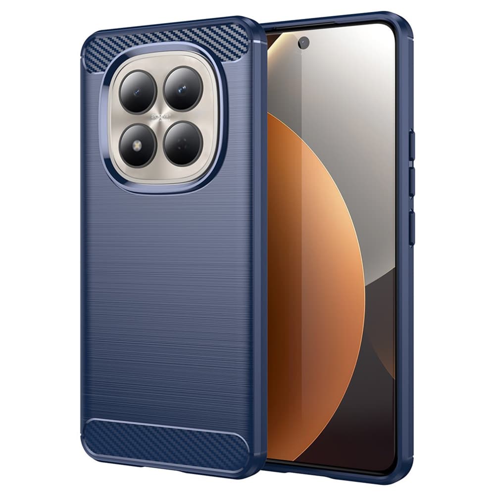 Kryt Techsuit Carbon Silicone pro Xiaomi Redmi Note 15 Pro 4G modrý - náhled 1