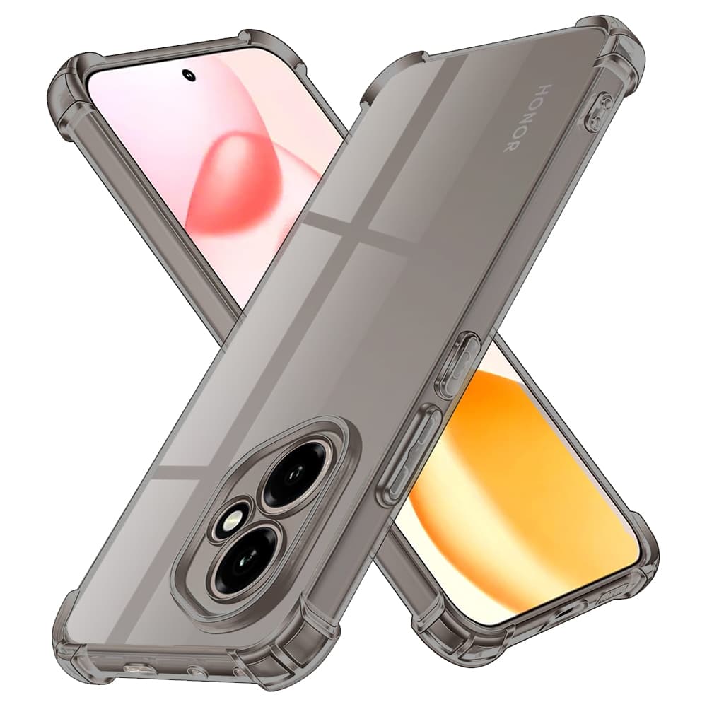 Ochranný kryt Techsuit Shockproof Clear Silicone pro Realme GT 8 Pro kouřově černý