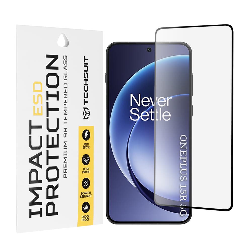 Tvrzené sklo Techsuit ESD Glass pro OnePlus 15R černé - náhled 1