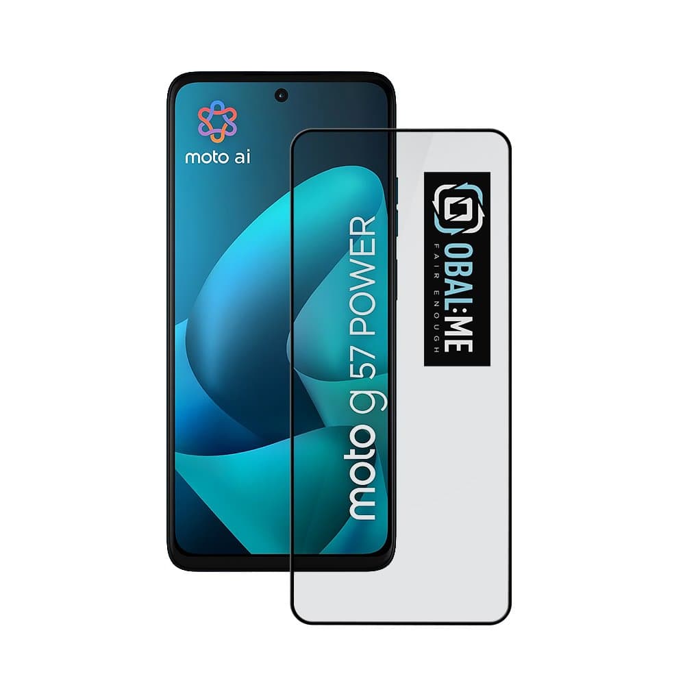 Tvrzené sklo OBAL:ME 5D pro Motorola G57 Power černé - náhled 1