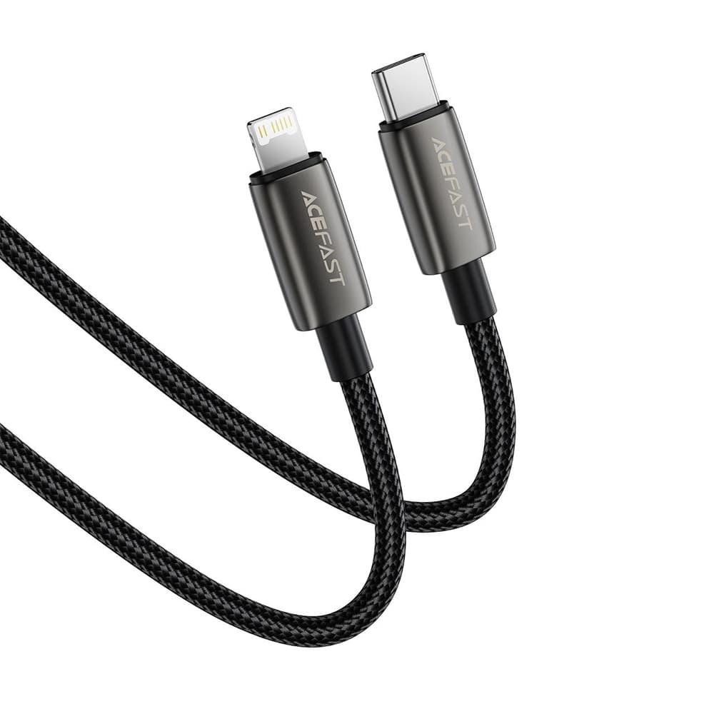 Kabel datový Acefast C23-01 USB-C na Lightning 30W opletený 1.2m černý - náhled 1