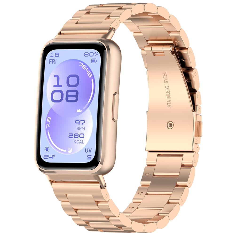 Řemínek kovový Techsuit Watchband W010 růžový - náhled 1