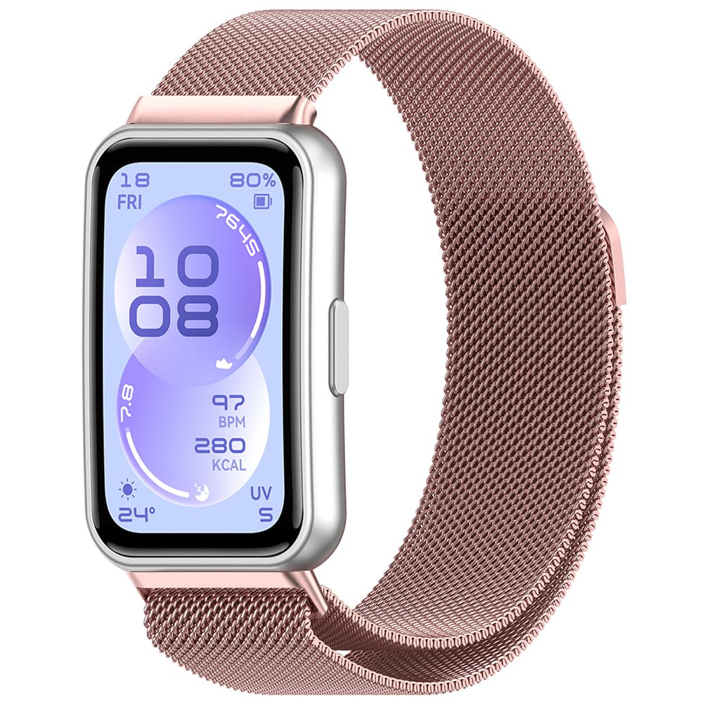 Řemínek kovový Techsuit Watchband W009 růžový - náhled 1