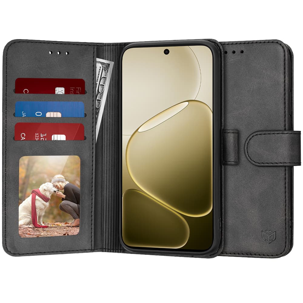 Pouzdro typu kniha Techsuit Diary Book Oppo A6 4G černé - náhled 1