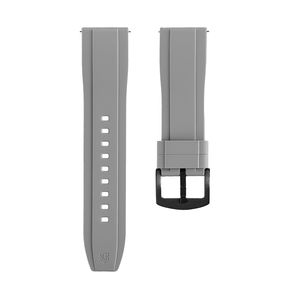 Řemínek Tactical Quick Release silikonový 24mm šedý - náhled 1
