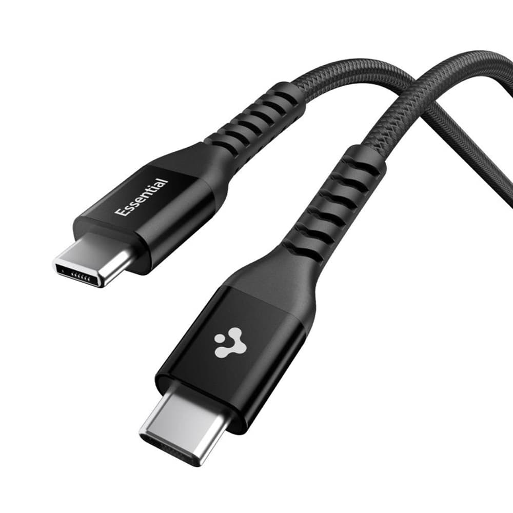 Kabel Spigen Essential EB10010CCA Type C na Type C 100W černý - náhled 1