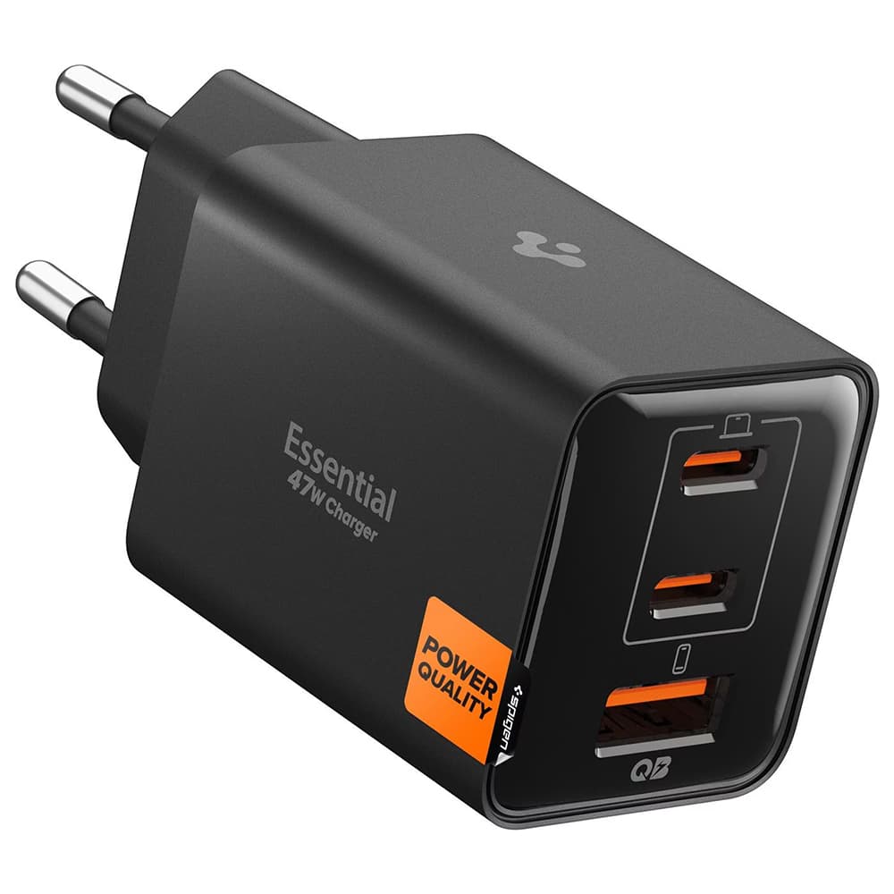 Síťová nabíječka Spigen Essential EE473EU 47W černá - náhled 1