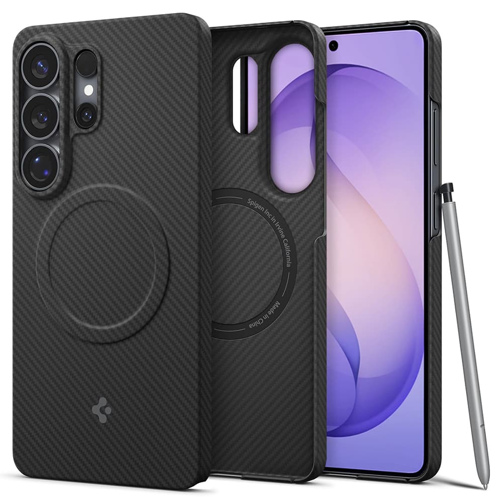 Kryt Spigen Air Skin Aramid MagFit pro Samsung Galaxy S26 Ultra černý - náhled 1