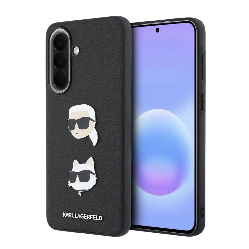 Kryt Karl Lagerfeld Liquid Silicone Metal Karl and Choupette pro Samsung Galaxy A57 černý - náhled 1