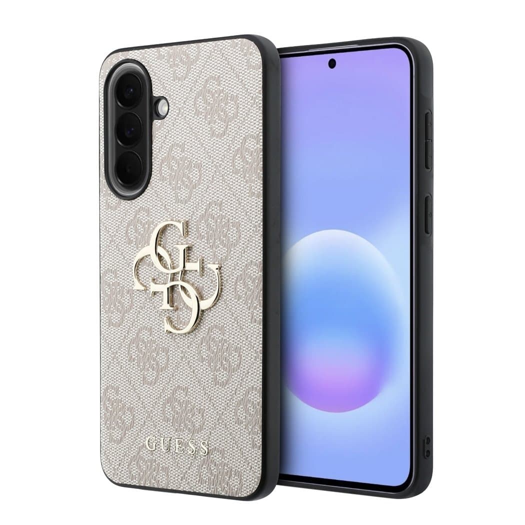 Kryt Guess PU 4G Metal Logo pro Samsung Galaxy A57 růžový - náhled 1