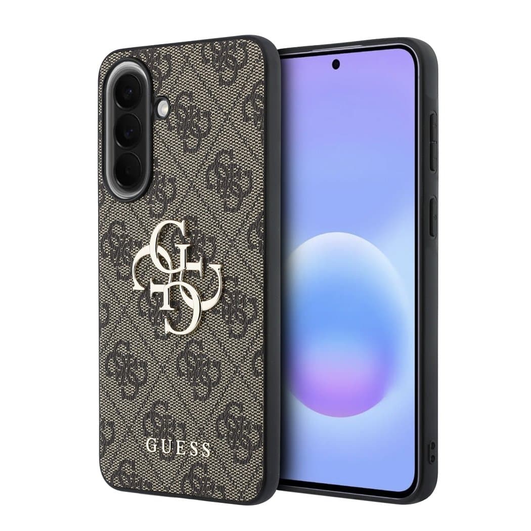 Kryt Guess PU 4G Metal Logo pro Samsung Galaxy A57 hnědý - náhled 1