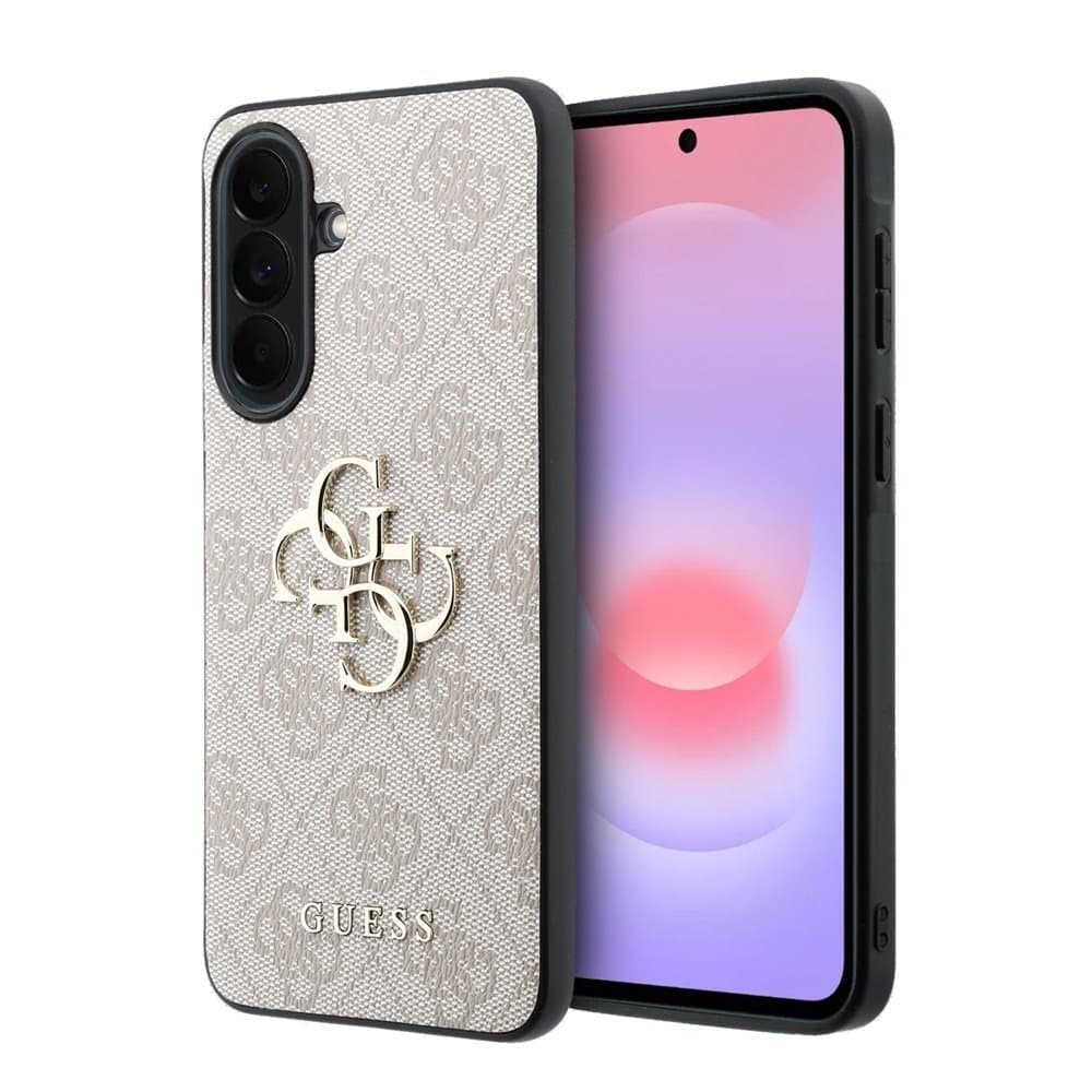 Kryt Guess PU 4G Metal Logo pro Samsung Galaxy A37 růžový - náhled 1