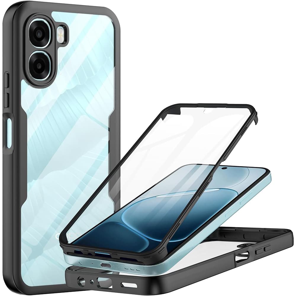 Ochranný kryt s fólií Techsuit ColorVerse 360 Series Oppo A6x a A6k černý - náhled 1