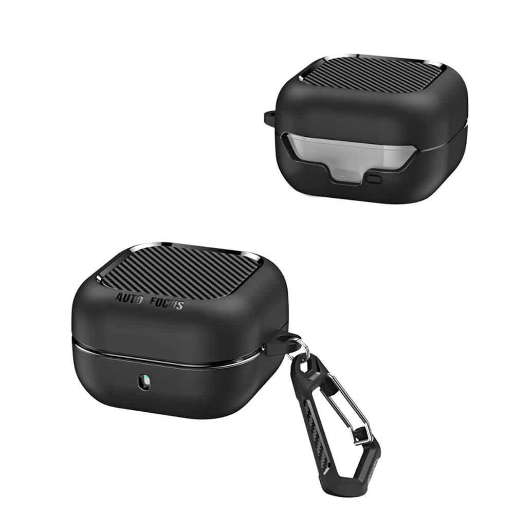 Pouzdro na sluchátka Techsuit CarbonFiber Samsung Galaxy Buds 4 a Buds 4 Pro černé - náhled 1